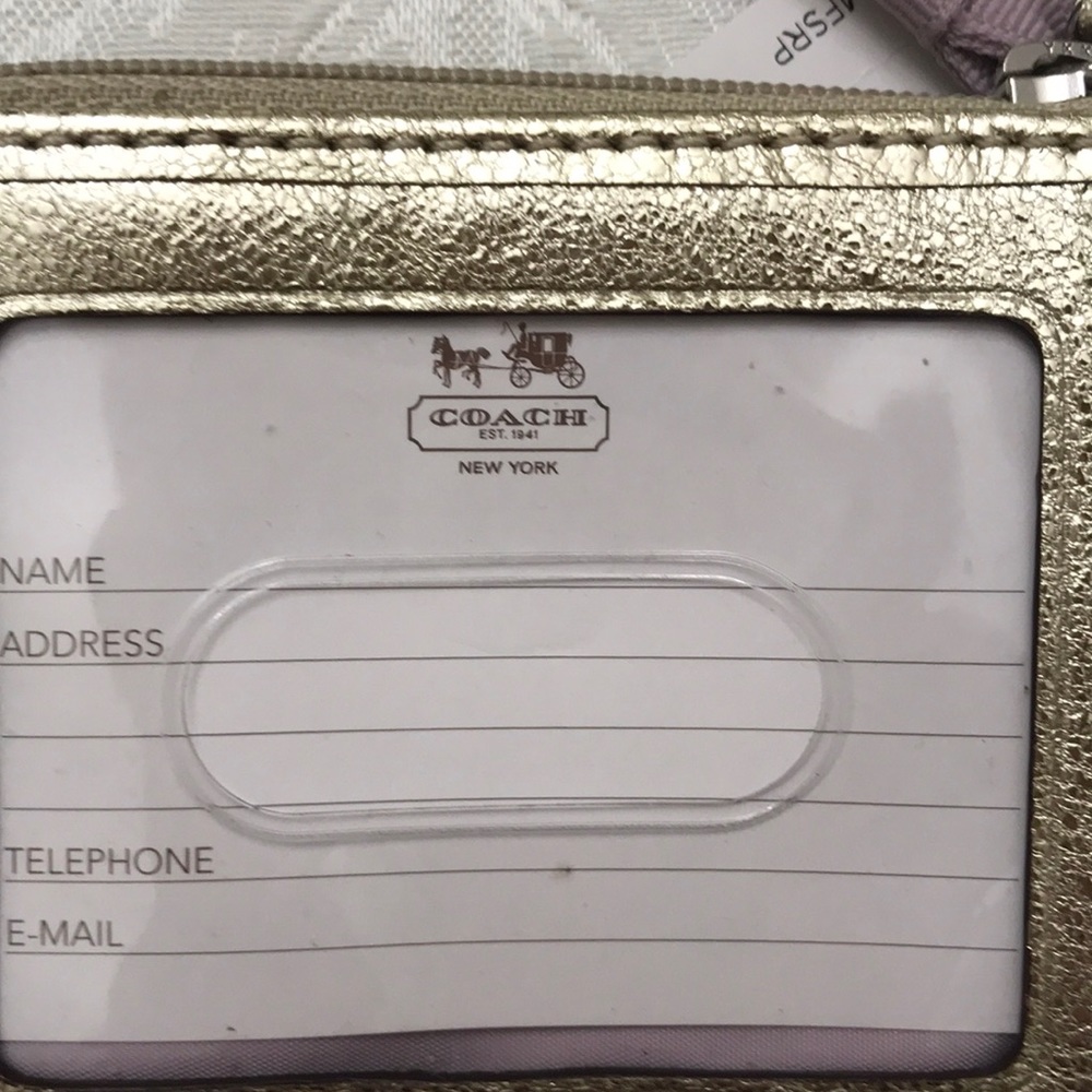 COACH zippered change purse/key chain - Picture 3 of 6